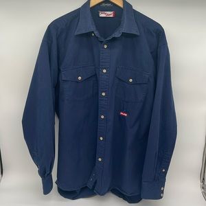 Tony Lama Western Long Sleeve Men’s Shirt Blue XL